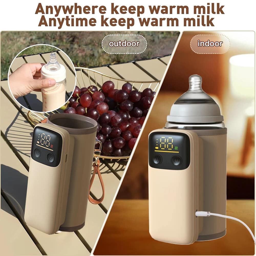 Rechargeable Portable Bottle Warmer with Fast Charging Cordless Milk Warmer with Temperature Control - Image 3