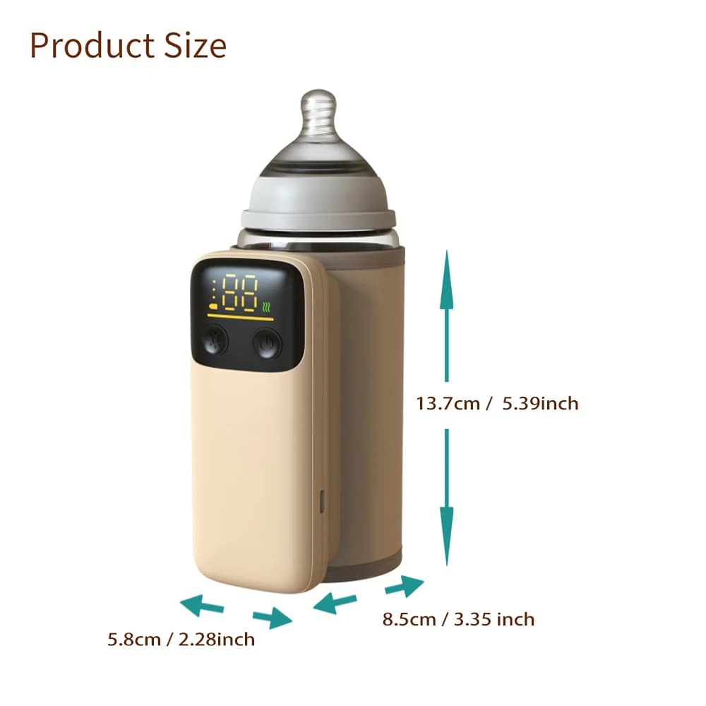 Rechargeable Portable Bottle Warmer with Fast Charging Cordless Milk Warmer with Temperature Control - Image 6