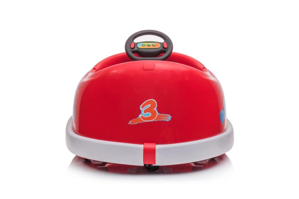 Bumper Car for Kids, 12v Dual Drive 1-6 Years Old Children's Electric Car with Pushrod Dinner Plate USB BT Music Rocking Horse Mode Anti-Collision Bumper Ride on Car - Image 5