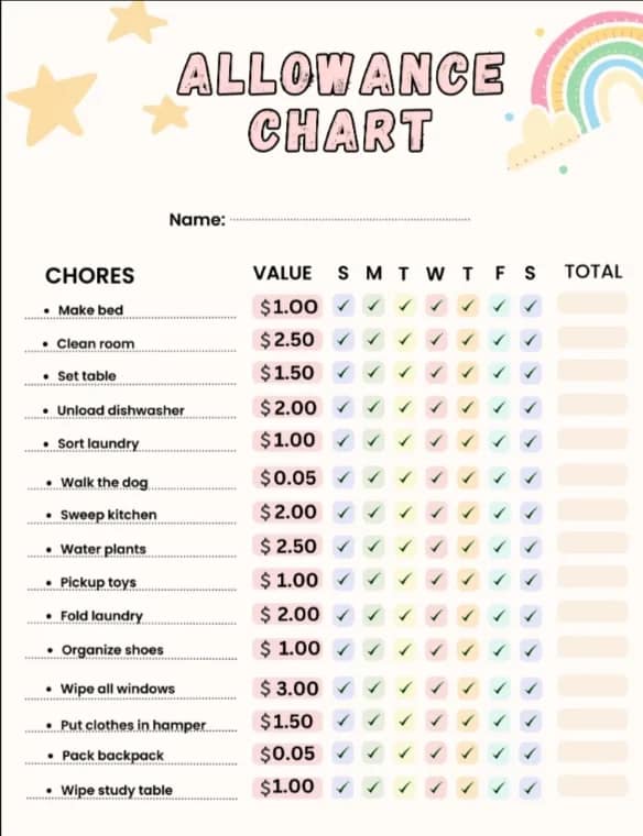 Kids Chore chart printable guides - Image 4