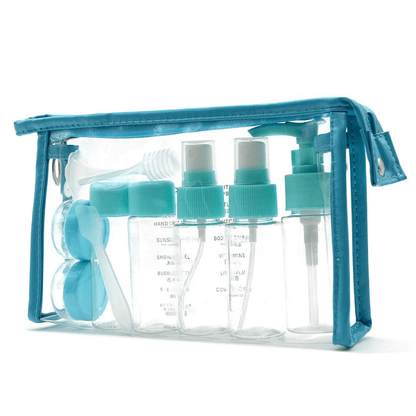 Travel Sub-bottling 11-piece Spray Bottle Lotion Bottle Cosmetic Bottle PET Plastic Bottle - Image 2