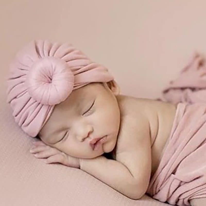 Children's Hat Cotton Spring And Summer 2021 New Baby Hat Girls Hat Knotted Cap Baby Hat