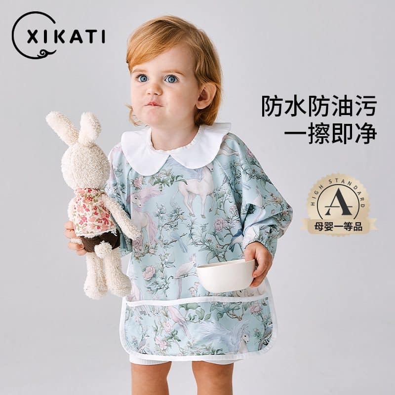 Baby Dinner Bib Infant Supplementary Cover Summer Children's Summer Thin Waterproof Dirty-proof Food Bag - Image 2