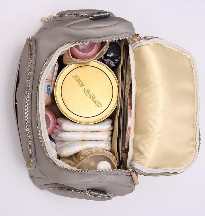 Cross-border Hot Sale Source Factory Direct Supply PU Mummy Bag, Multifunctional New Style Mummy Backpack Backpack Mother And Baby Bag - Image 5
